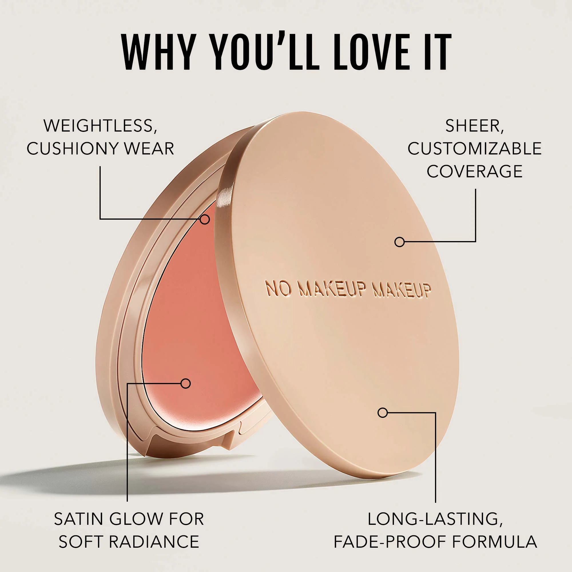 No Makeup Makeup® Blush + Brush Set - Peach - Image 4