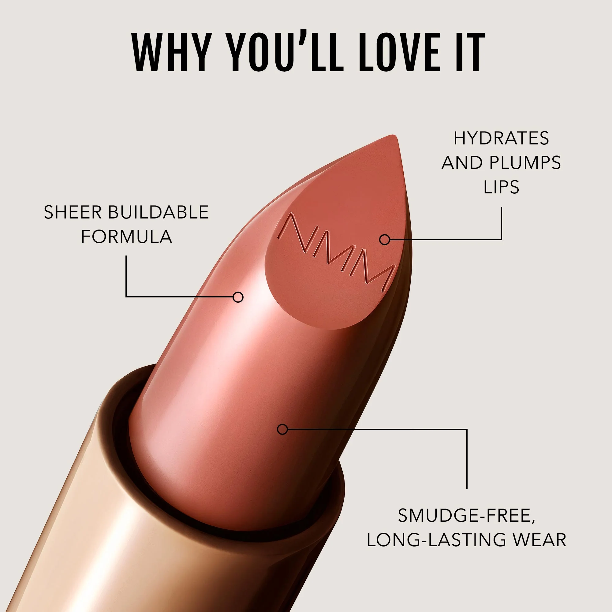 No Makeup Makeup® Crème Classic Lipstick - Peach 02 - Image 4