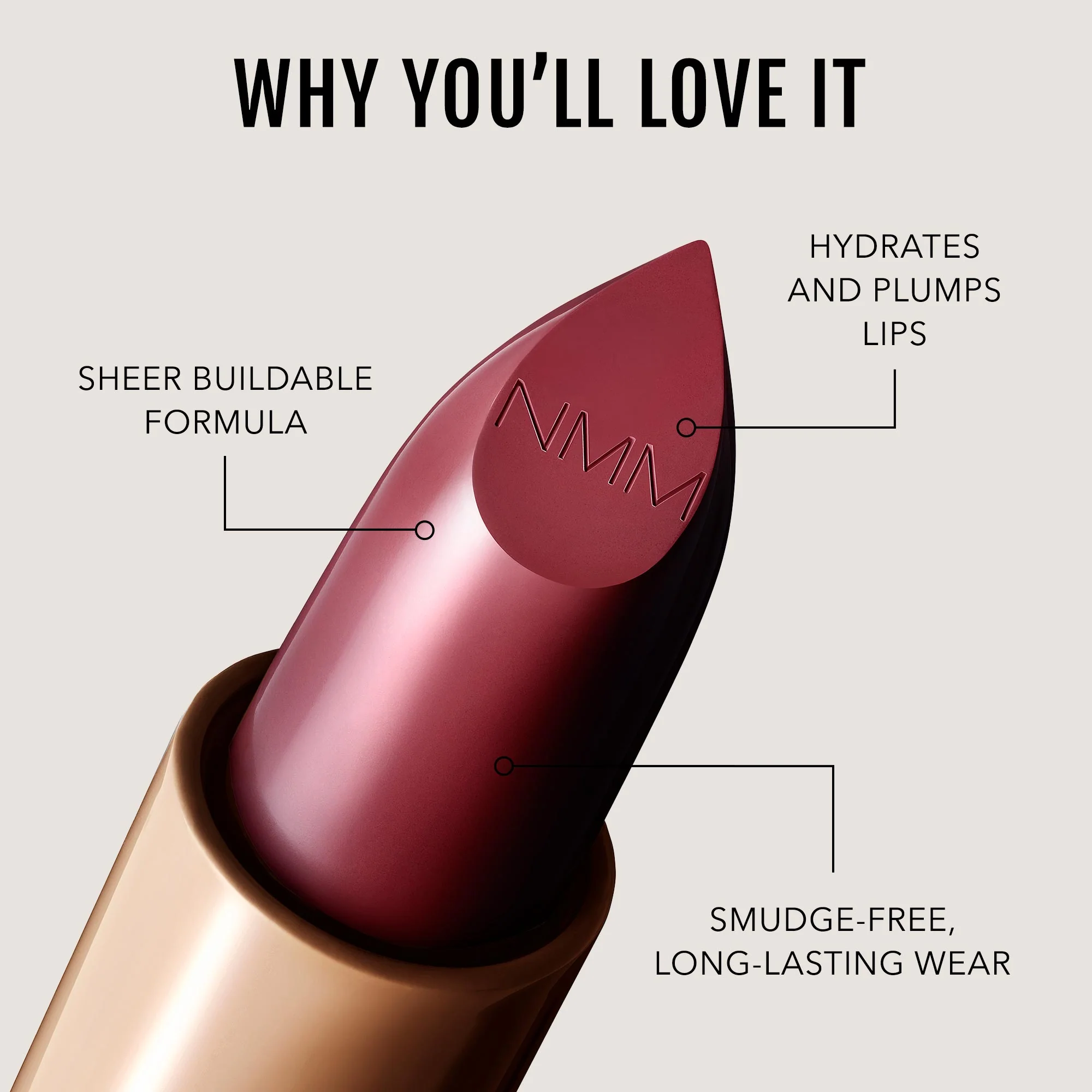 No Makeup Makeup® Crème Classic Lipstick - Plum 02 - Image 4